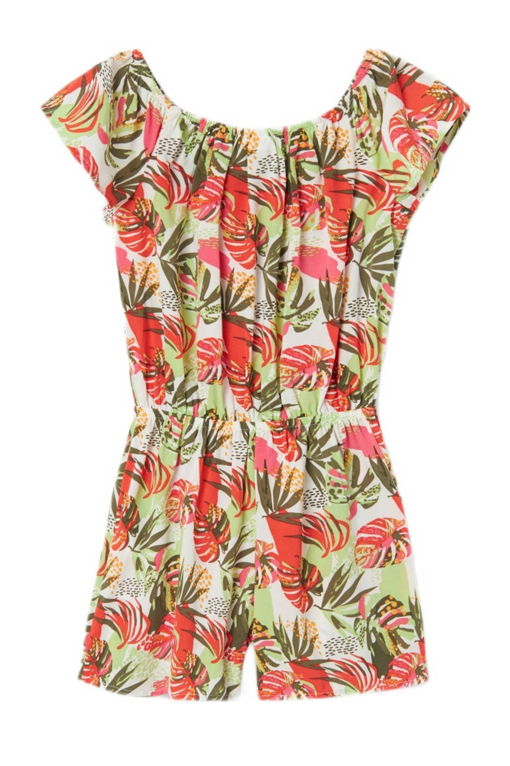 NAME IT playsuit NKFVINAYA met all over print groen/ecru/roze