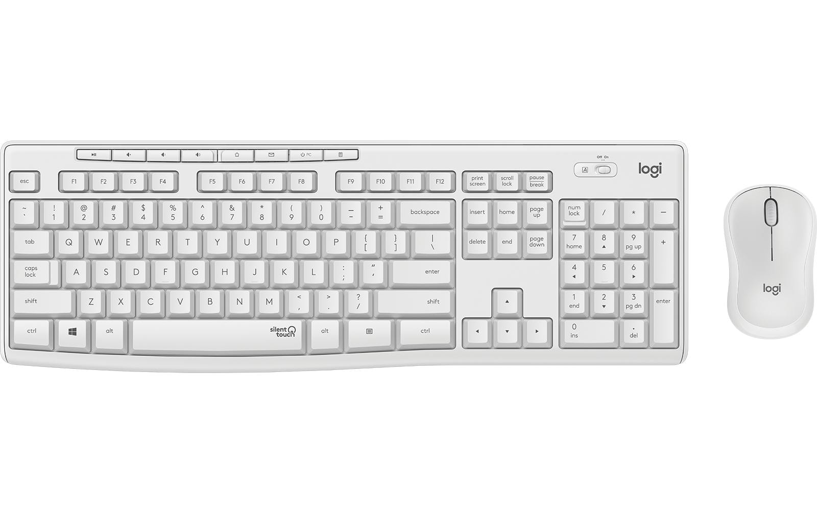 Tastatur-Maus-Set MK295 White CH-LayoutKabelloses Tastatur-Maus-Set