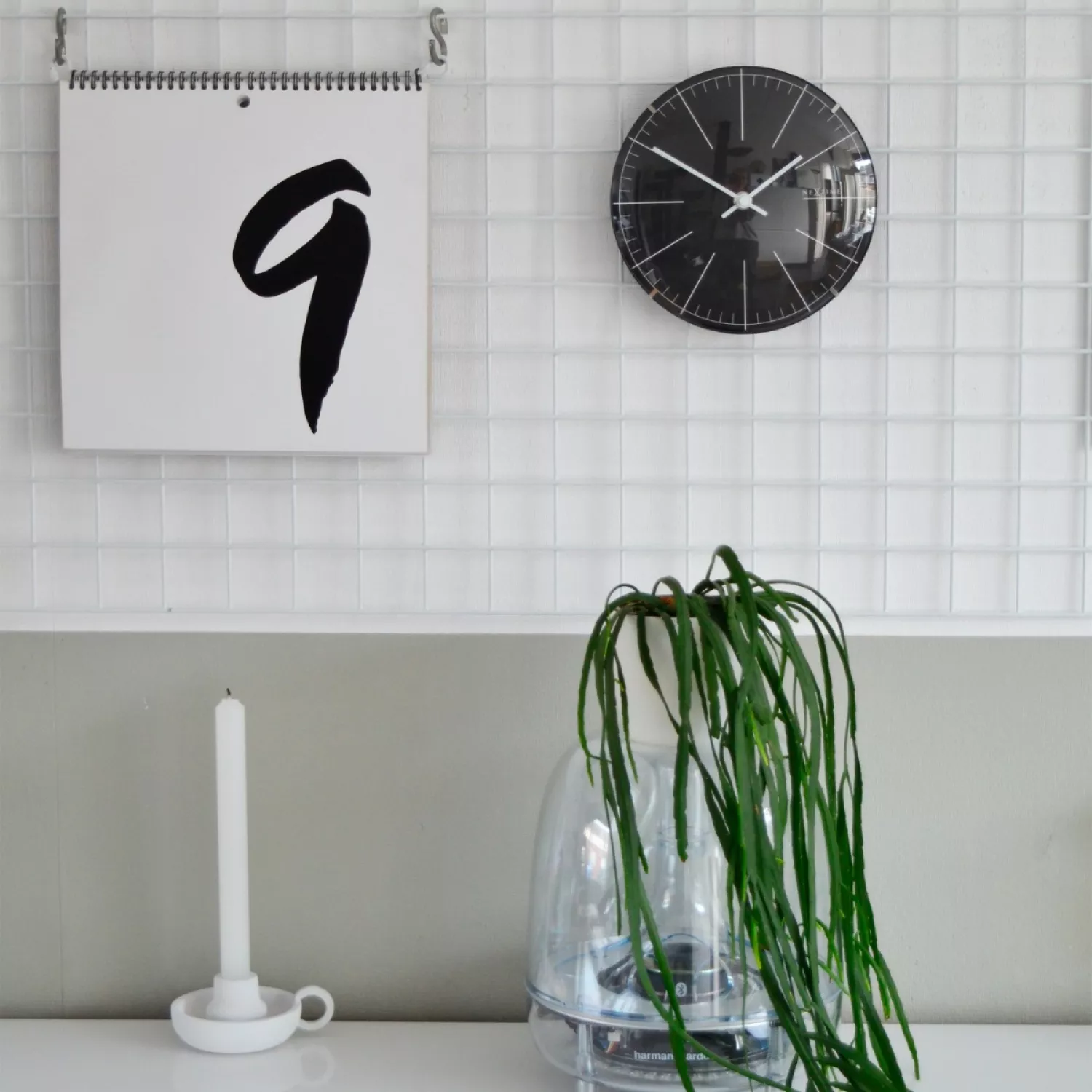 NeXtime Big Stripe Mini Dome Vægur 3506ZW
