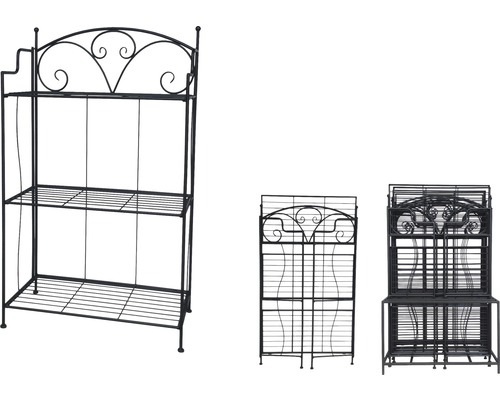 Lafiora metalen plank 55 x 30,5 x 100 cm zwart