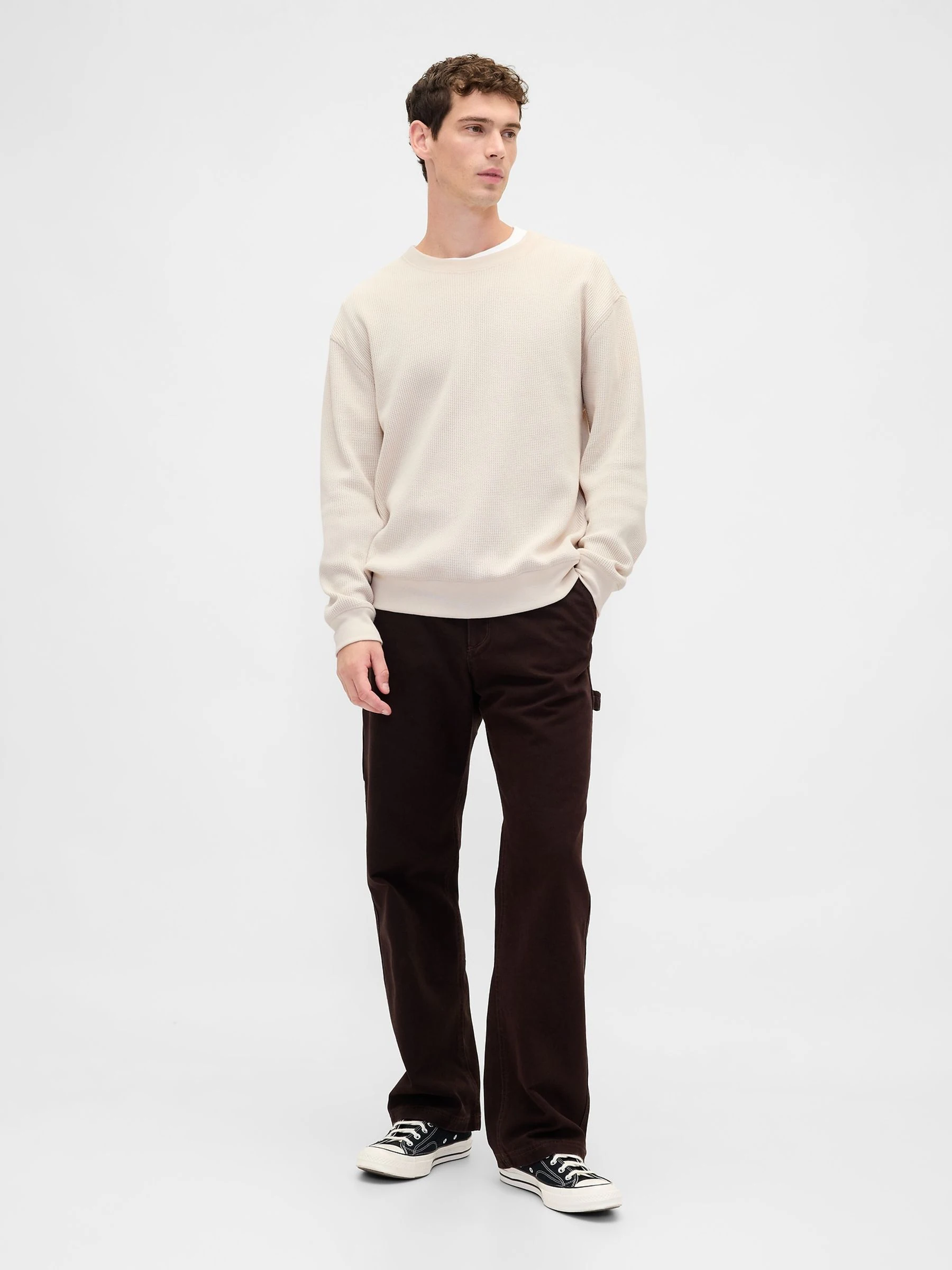 Crème - Gap Heavyweight Thermal Oversized T-Shirt