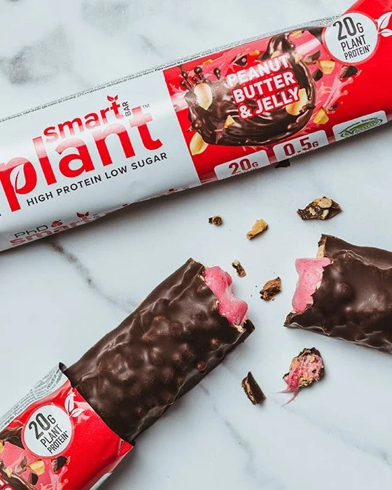 PhD Vegan Smart Bars Peanut Butter Jelly 12x64g