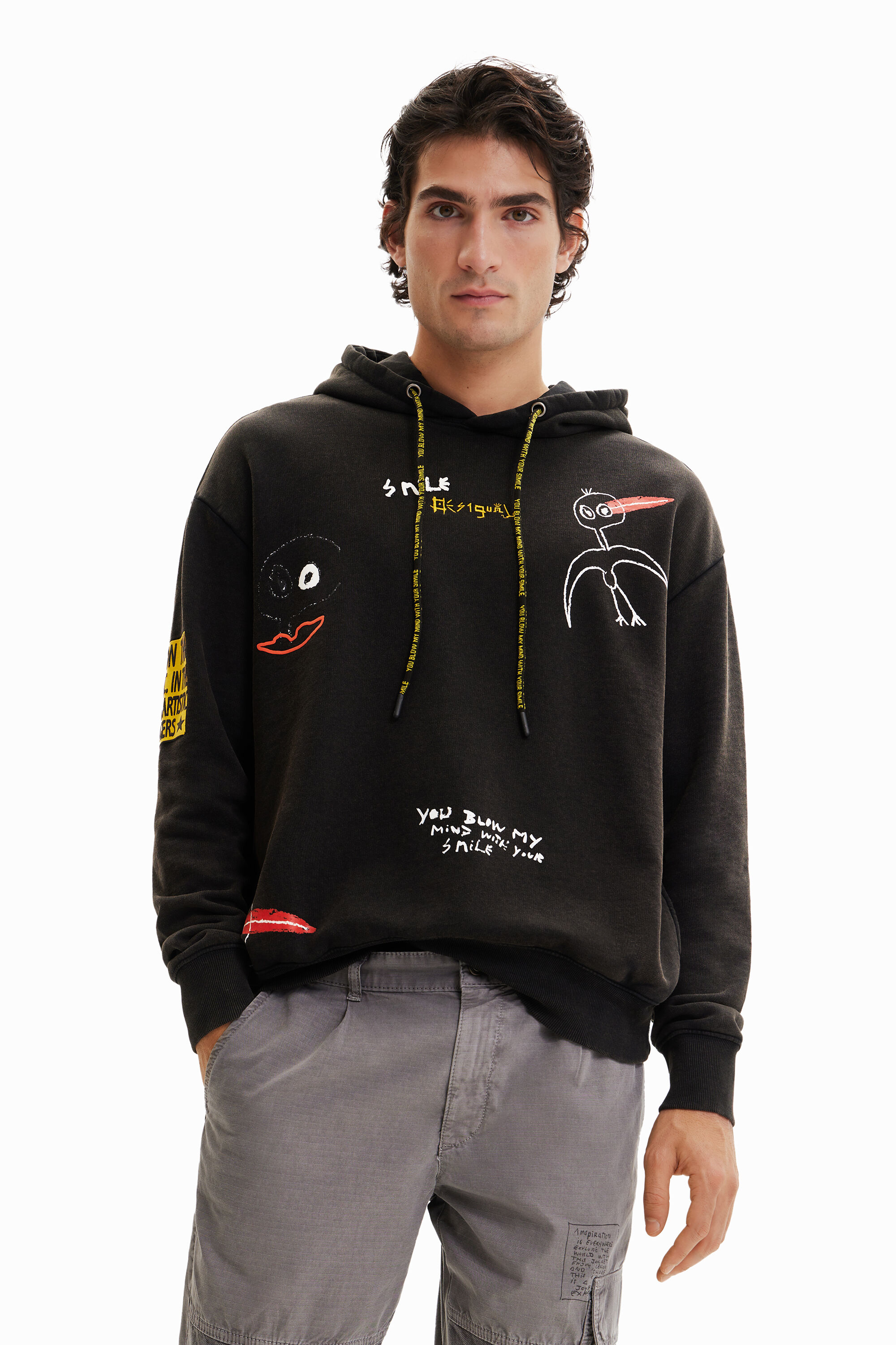Sweat-shirt capuche oiseaux