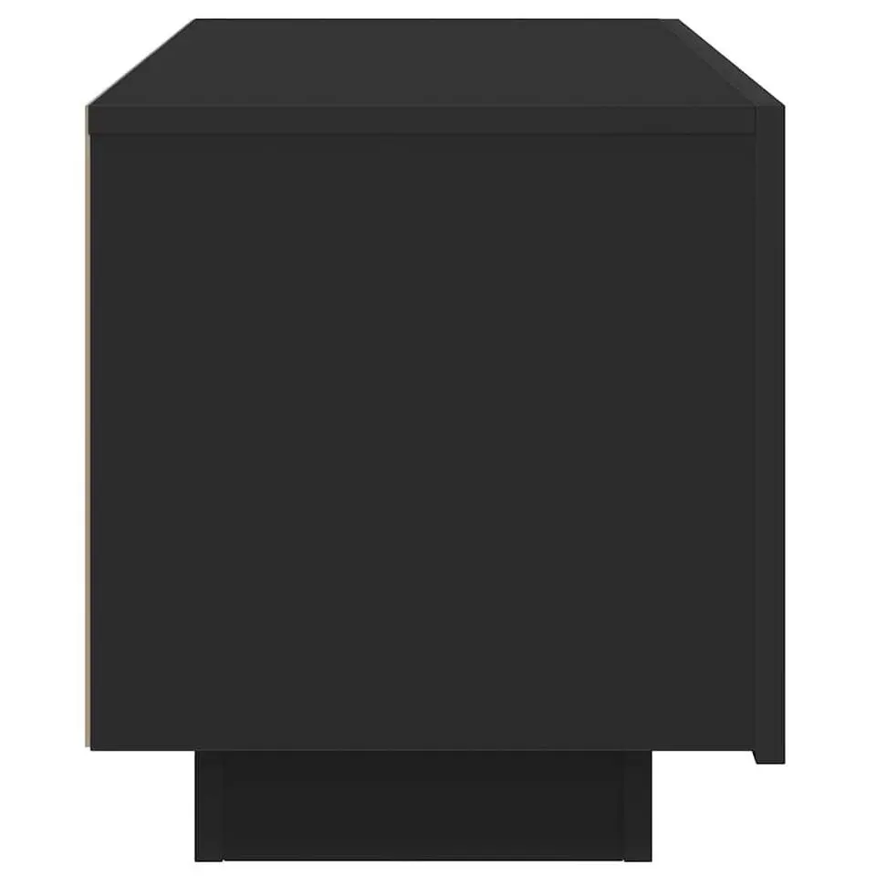vidaXL - Tv-kast - Zwart - Bewerkt hout