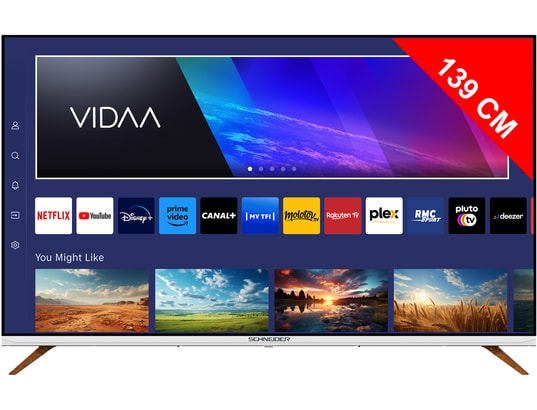 SCHNEIDER - TV QLED 4K 139 cm TV QLED UHD 139 cm Smart VIDAA | SERIE FIORD