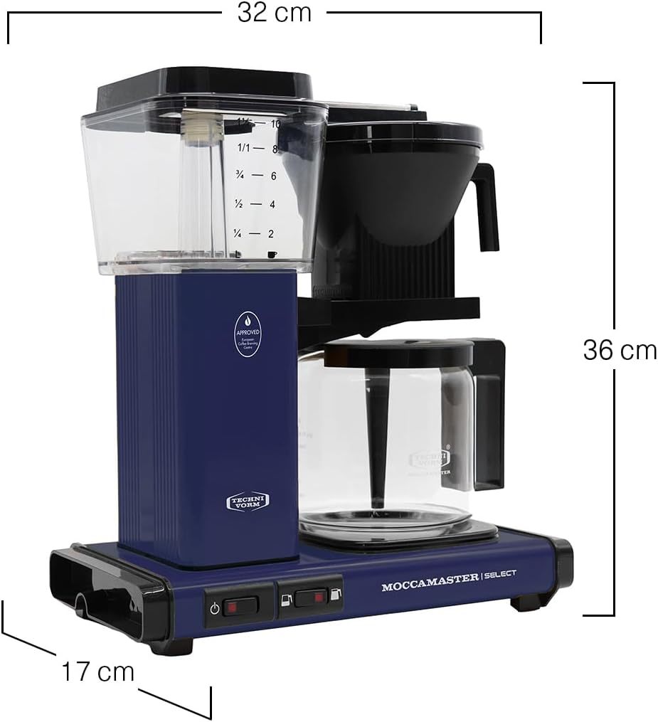 Moccamaster KBG Select, Kaffeemaschine, Retro Kaffeemaschine, Filterkaffee, Off-White, 1.25L