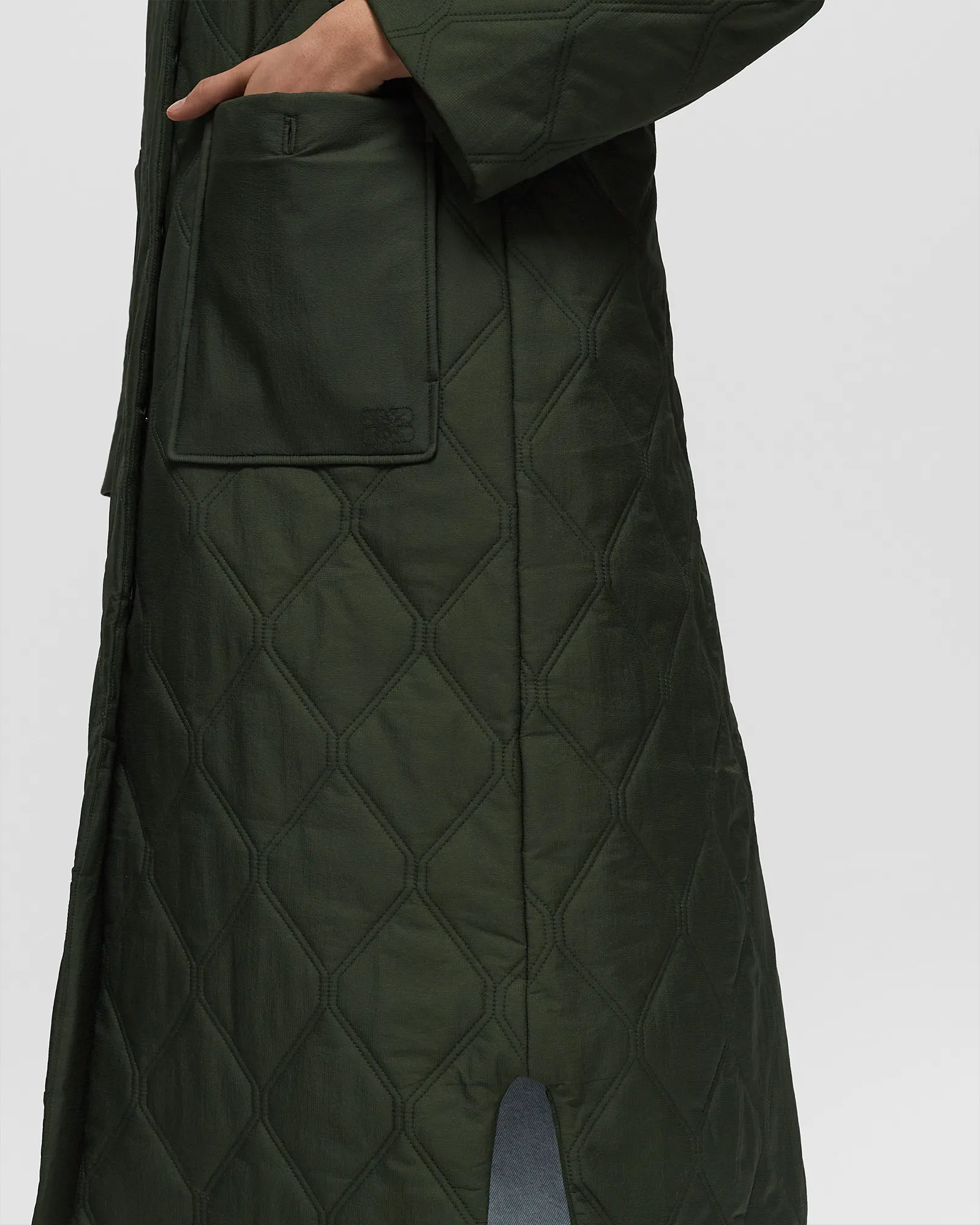 Ganni Quilt Long Coat