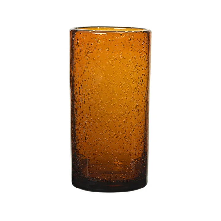 Ferm Living - Oli Wasserglas, H 12 cm, recycelt amber