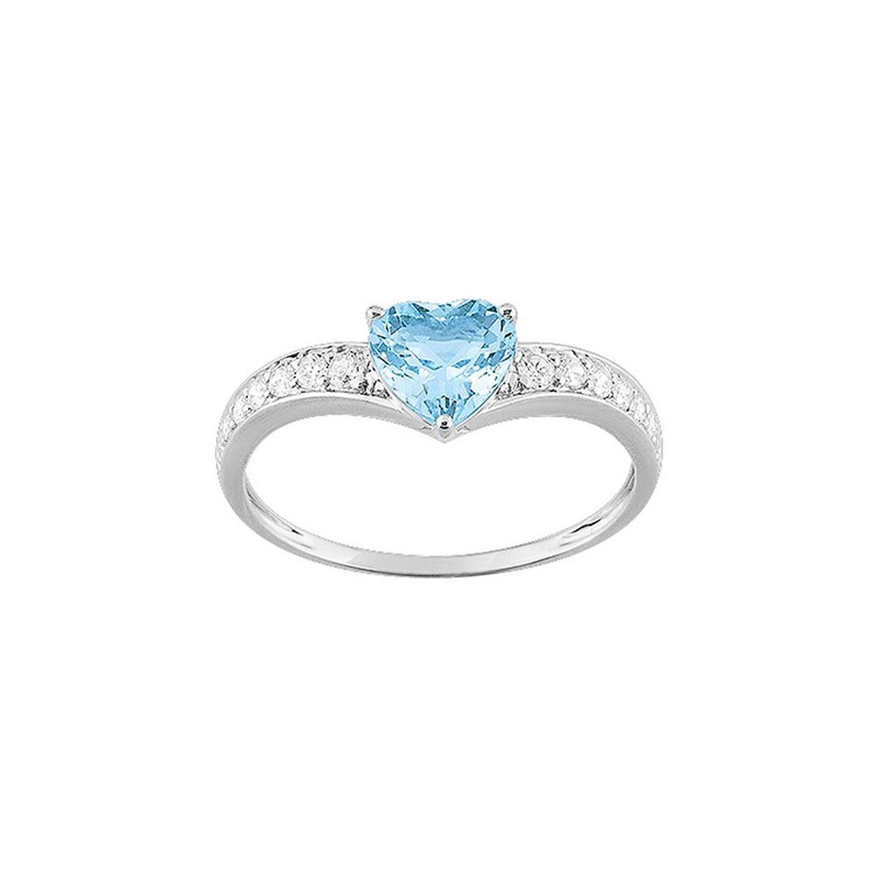 Bague femme - Oxyde de zirconium - Or 9 Carats