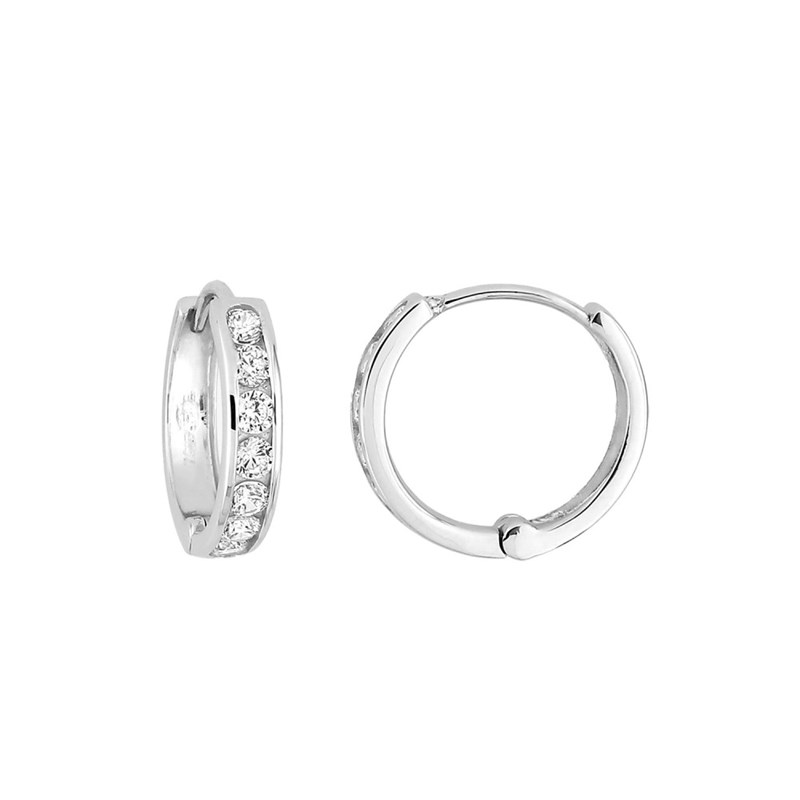Créoles Femme - Oxyde de zirconium - Or 18 Carats