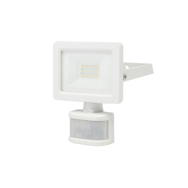 Projecteur LED à détection Lucan 1000lm 10W IP65 GoodHome blanc