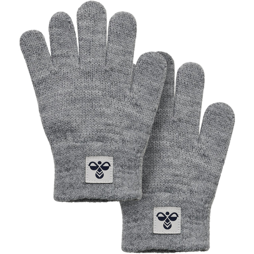Køb Hummel Grey Melange Strik Handsker 2-Pak