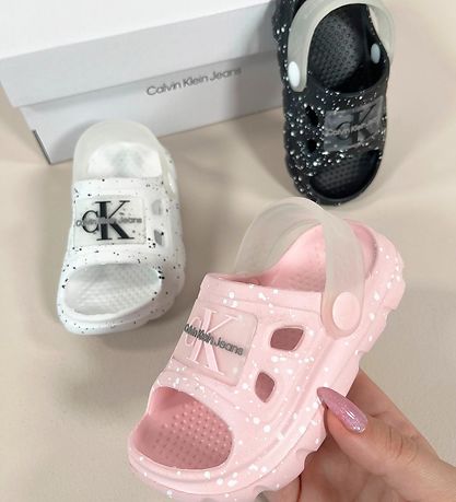 Calvin Klein Sandalen - Bequem - Schwarz m. Weiß