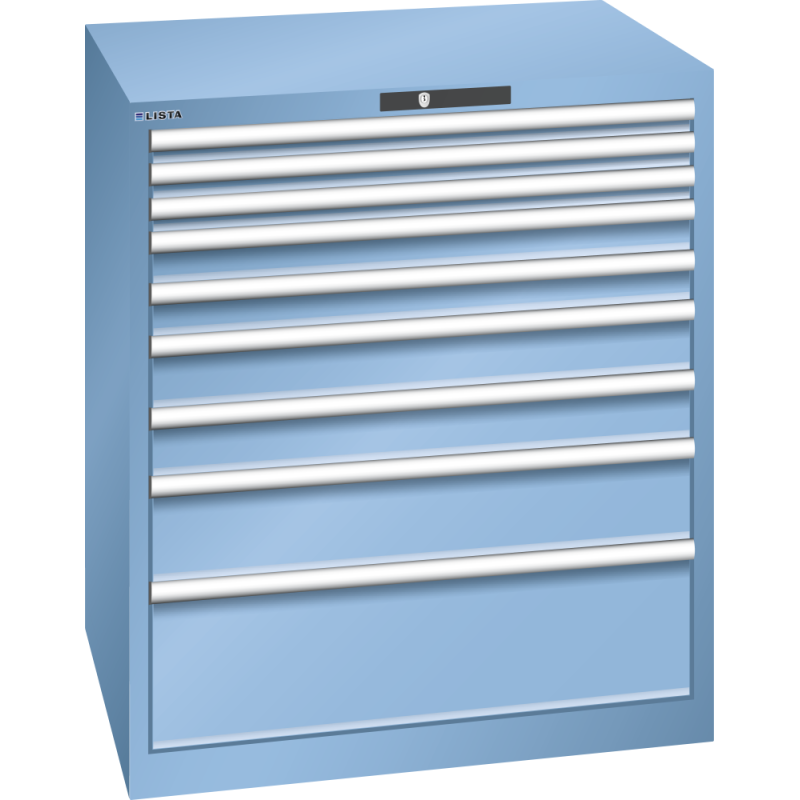 Armoire à tiroirs Lista 45 x 36E  H 100 x L 87 x P 72,5 cm 9 tiroirs Key Lock
