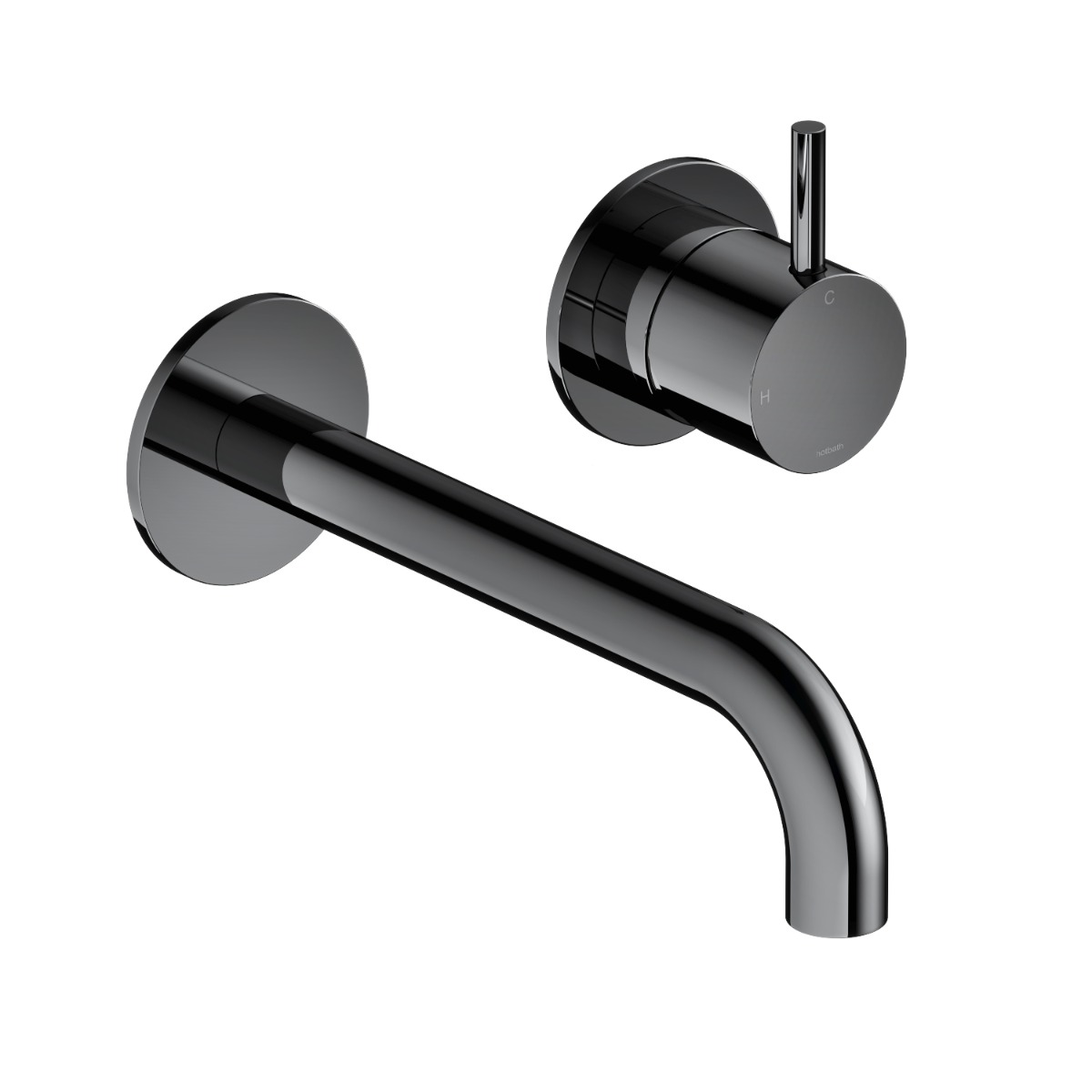 Hotbath Cobber 2-gats inbouw wastafelkraan 18cm zwart chroom