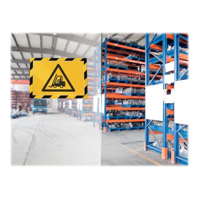 Durable Duraframe Magnetic Security - Cadre d'affichage magnétique bicolore - A4 - jaune/noir