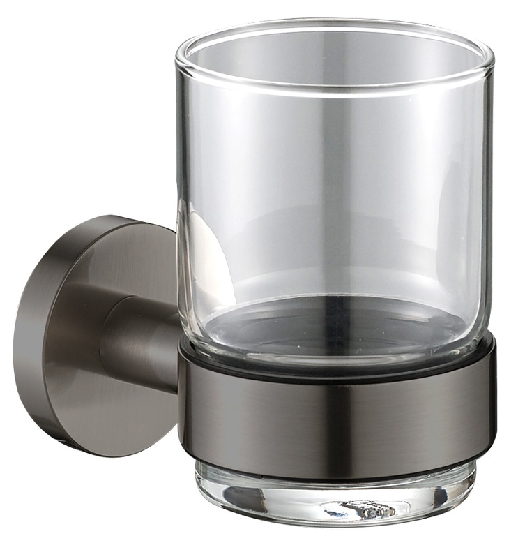 Plieger Vigo glashouder met glas geborsteld gunmetal