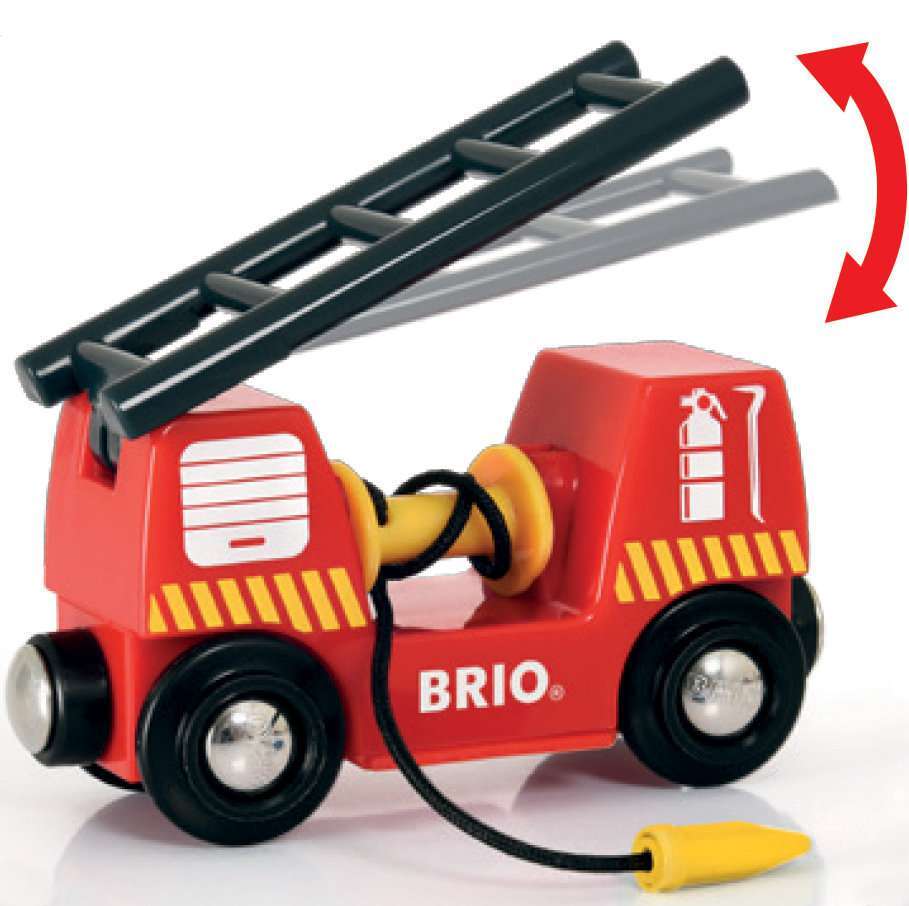 BRIO Spiel Feuerwehr-Leiterfahrzeug mit Licht & Sound