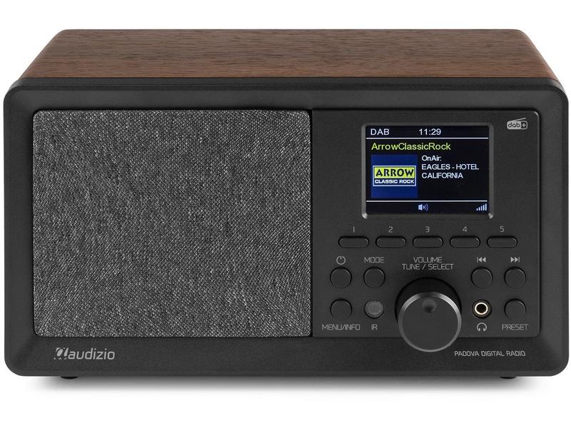 Audizio DAB  Radio Padova Braun/Schwarz Digitalradio mit Farb-LCD-Display