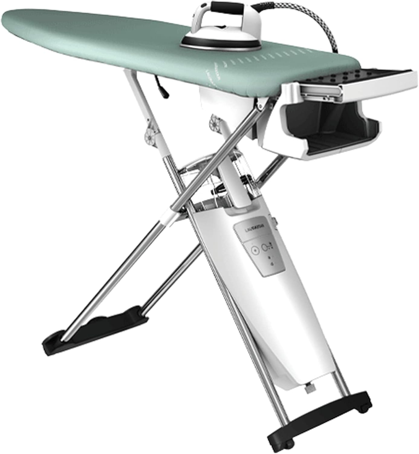 Laurastar S Pure Plus Bügelsystem, Hygienische Dampf, Eliminiert 99,9% der Bakterien & Viren, Professionelles Bügeleisen, Aktivbügeltisch, Rollenpaare, Abnehmbarer Wassertank