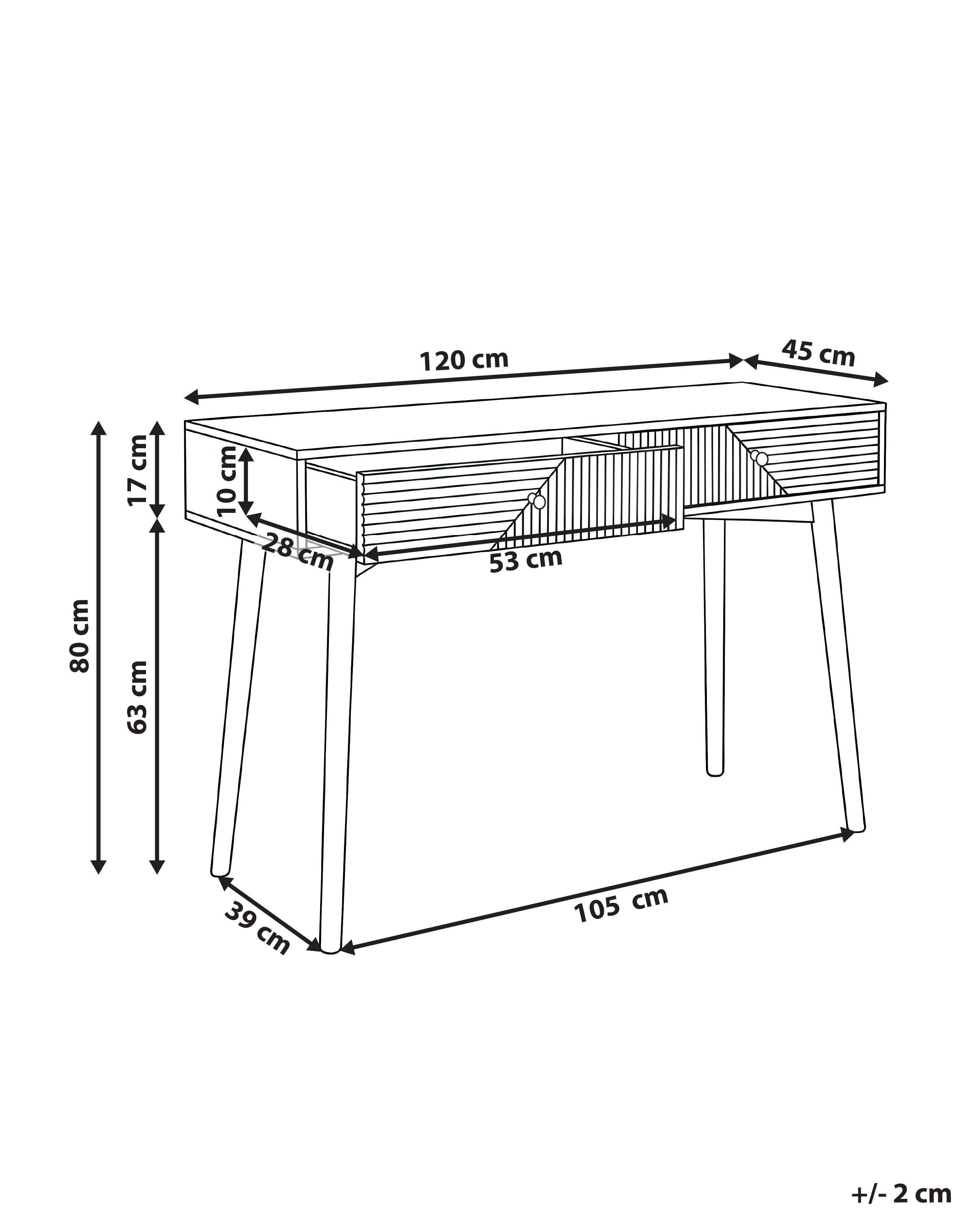 Sidetable RONGE Lichtbruin
