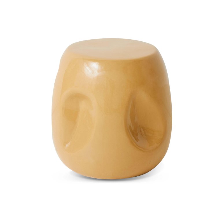 HKliving Currents Ceramic bijzettafel Ø38 Sand