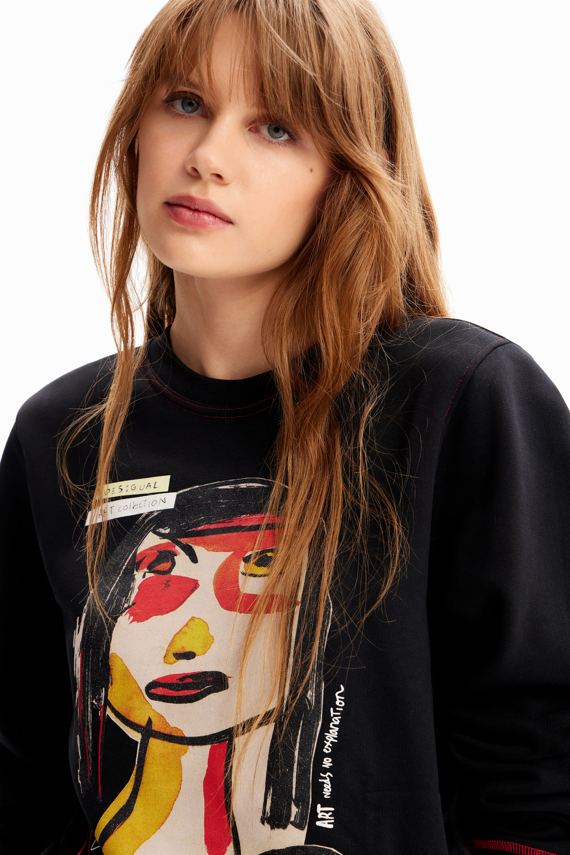 Sweat-shirt visage arty