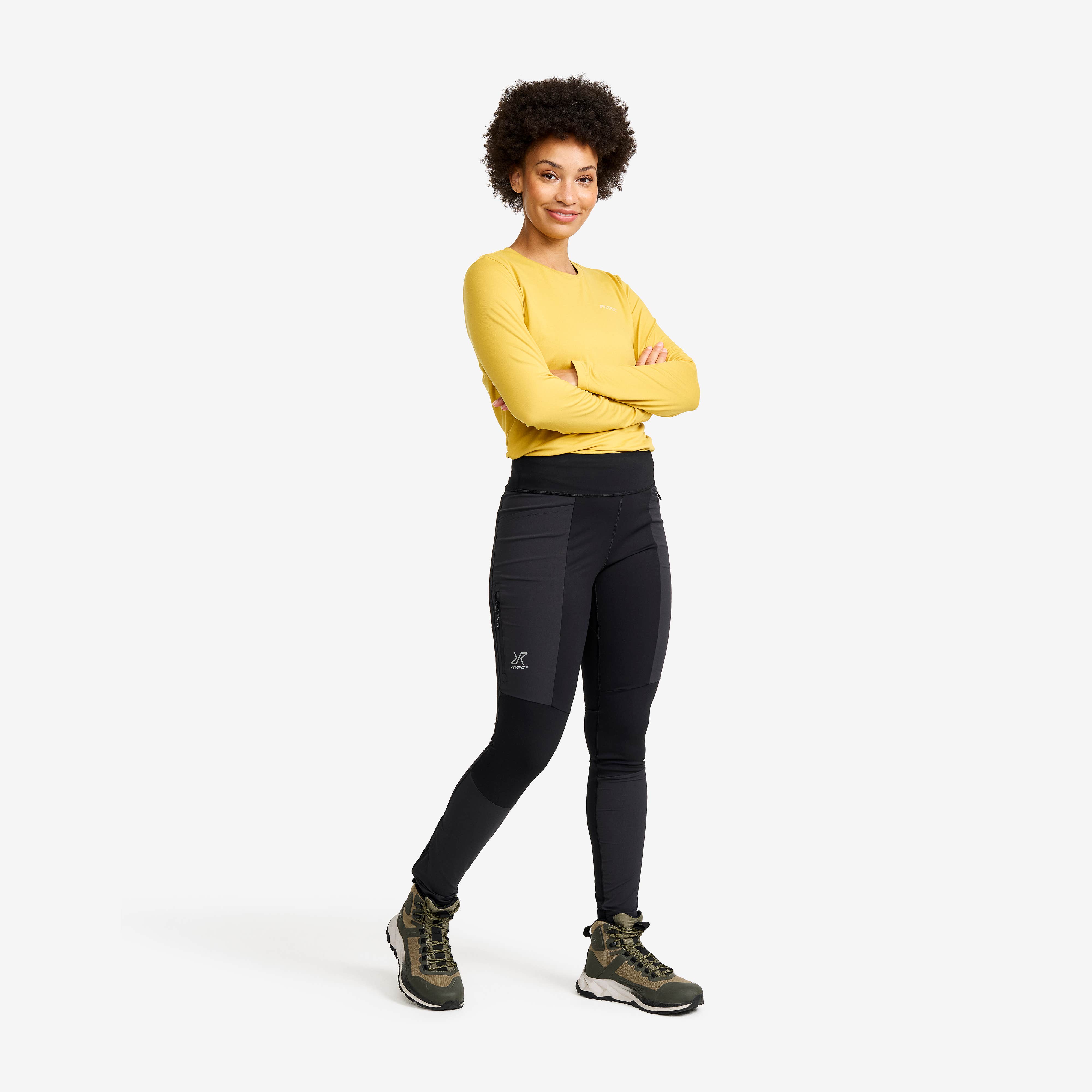 Cliff Pocket Wind Leggings Dame Black