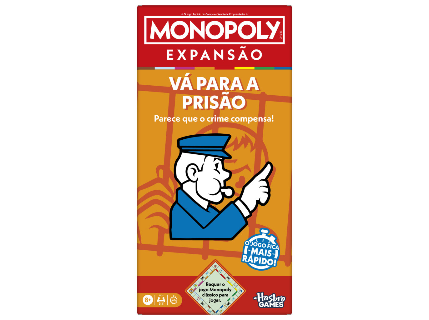 JOGO VÁ PARA A PRISÃO HASBRO EXPANSÃO MONOPOLY