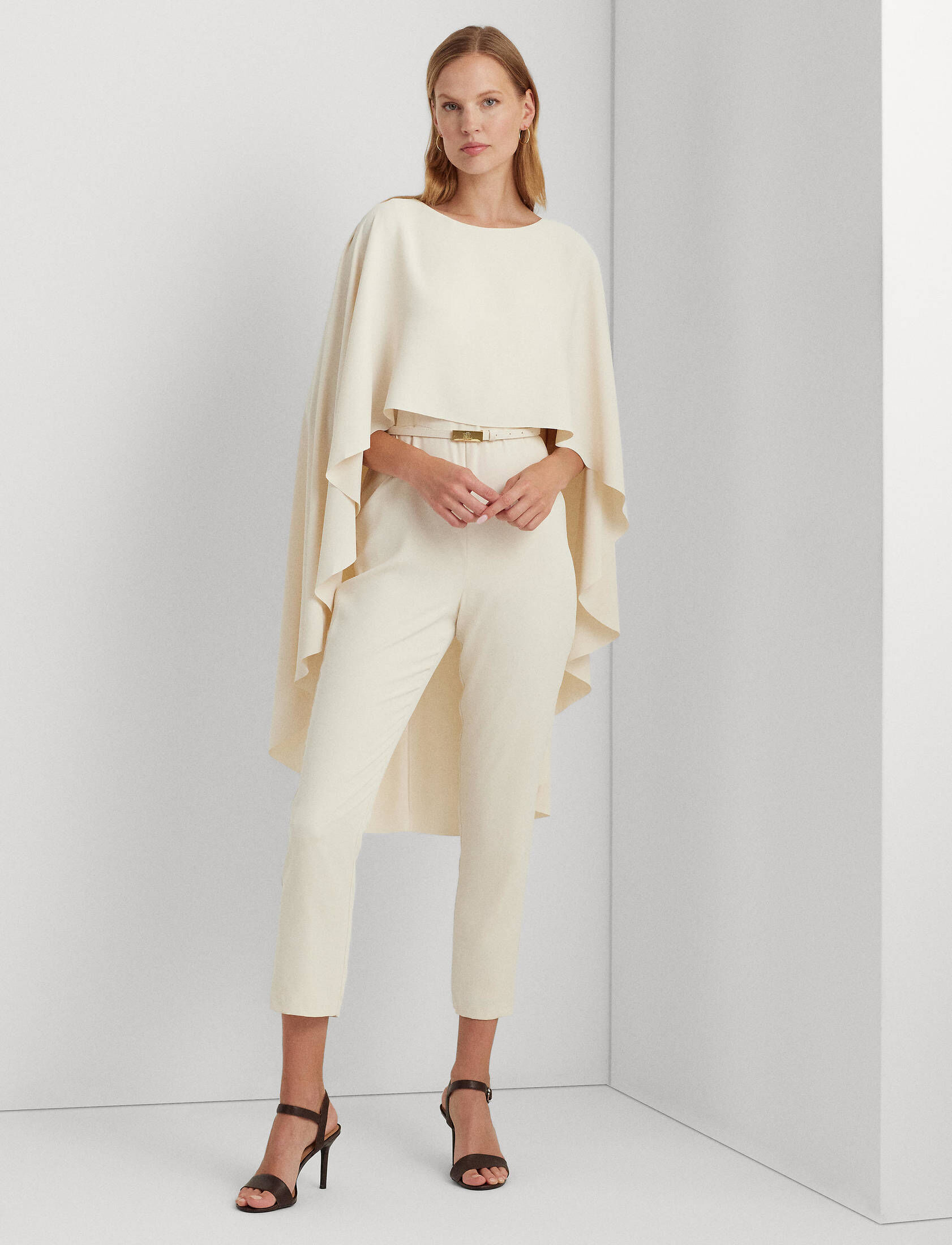 Lauren Ralph Lauren| Damen Jumpsuit mit Cape und Gürtel