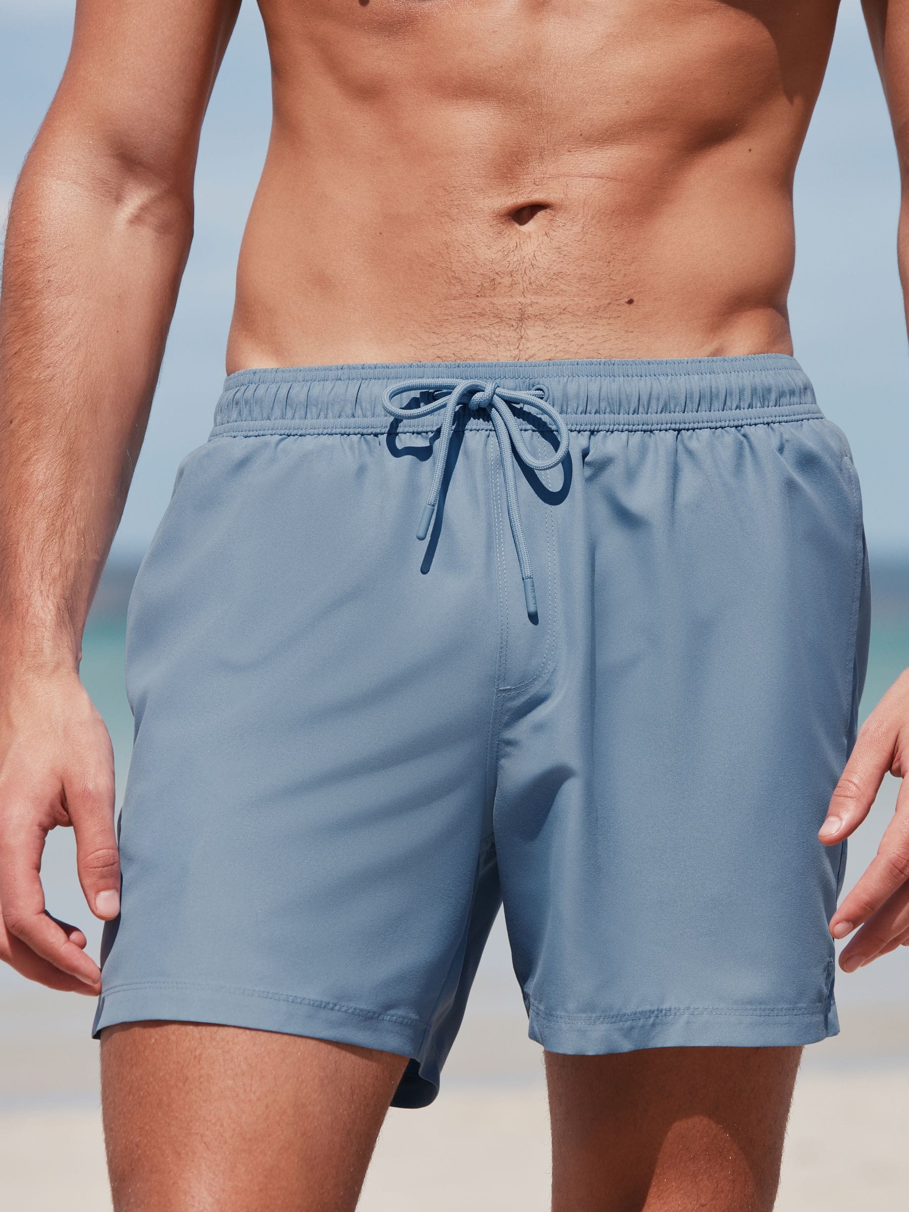 Leiblauw/marineblauw - Essential zwemshorts 2 stuks