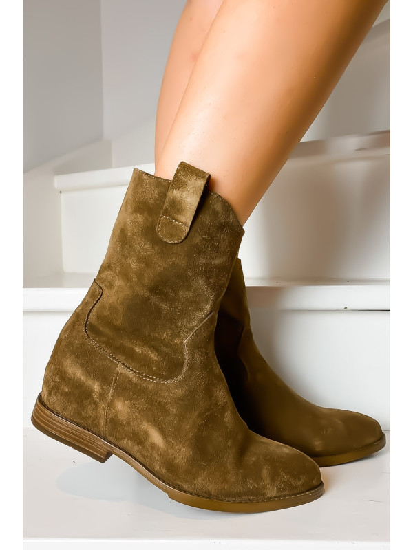 Aliwell - Bottines ISATIS Velours Camel