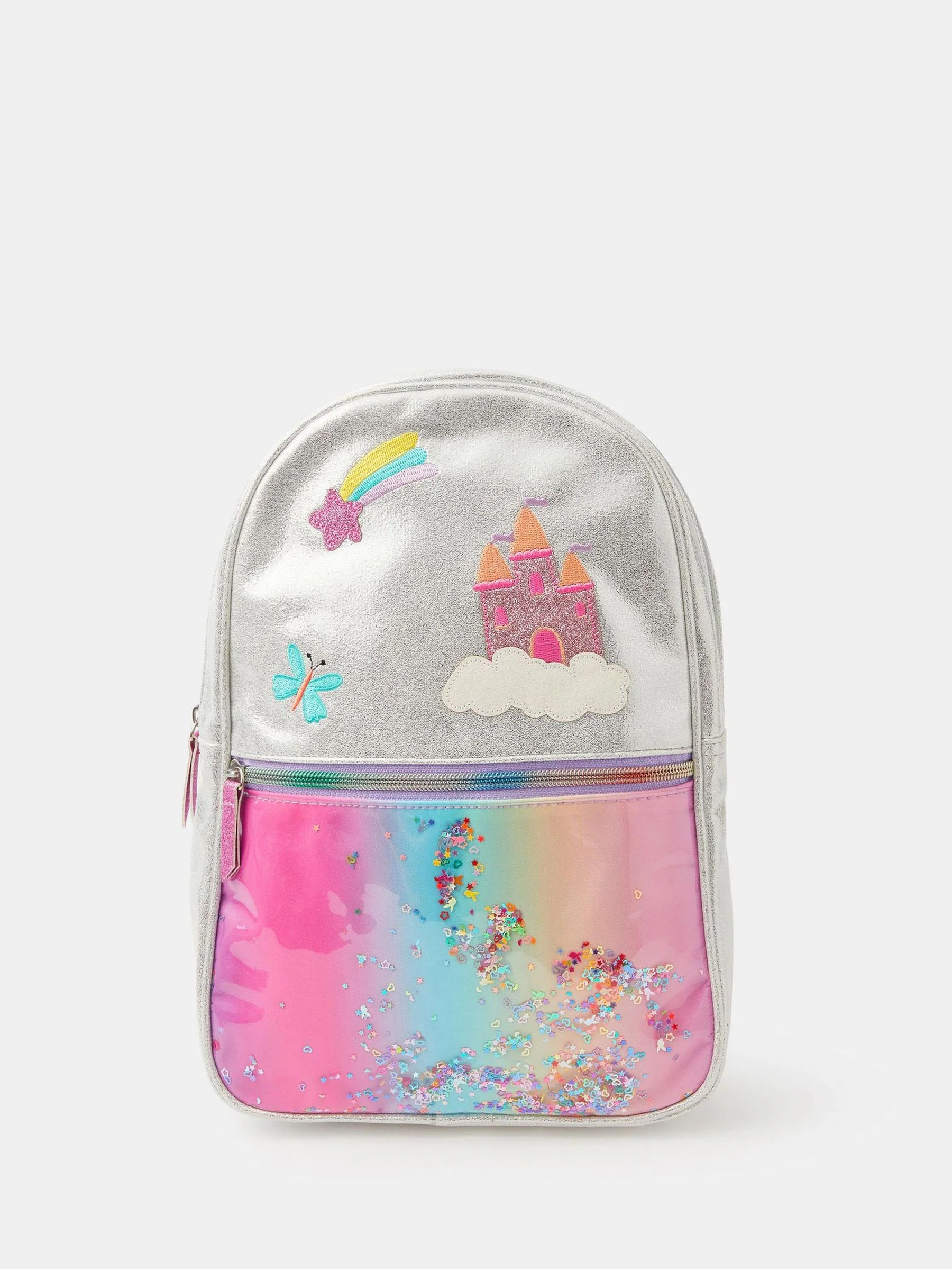 Angels By Accessorize Girls Rainbow Butterfly Glitter Backpack