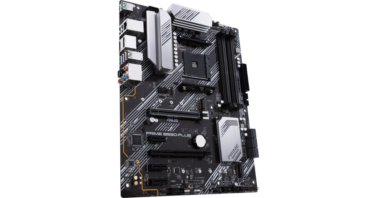 ASUSPRIME B550-PLUS socket AM4 moederbord  (Zwart/zilver, RAID, Gb-LAN, Sound, ATX)