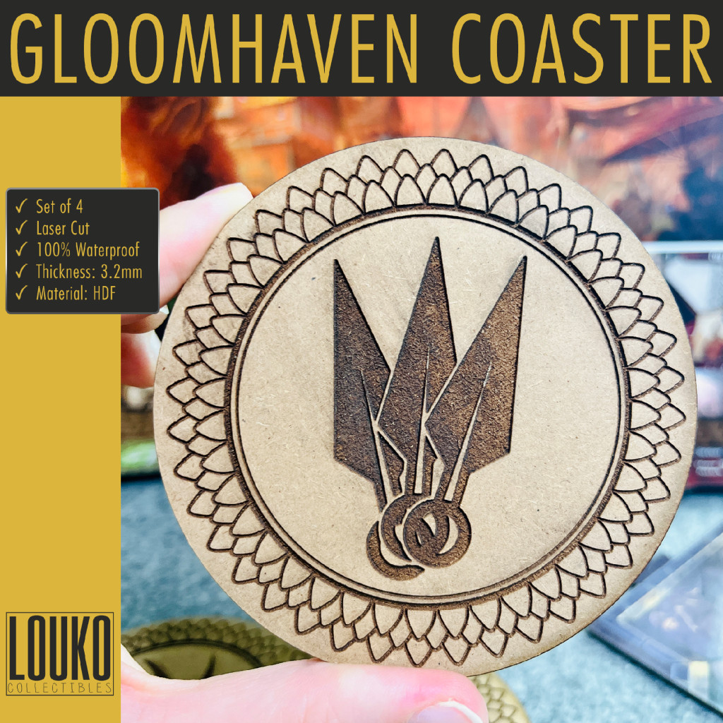 Sous-verres en bois Gloomhaven/Frosthaven