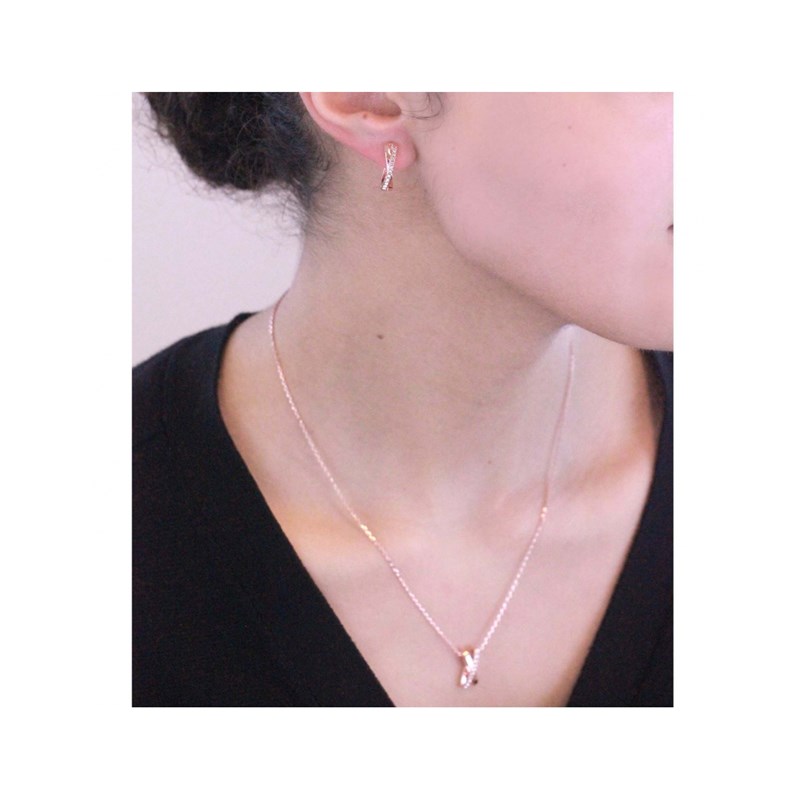 Parure Criss et X Duo : Or Rosé et Cristal