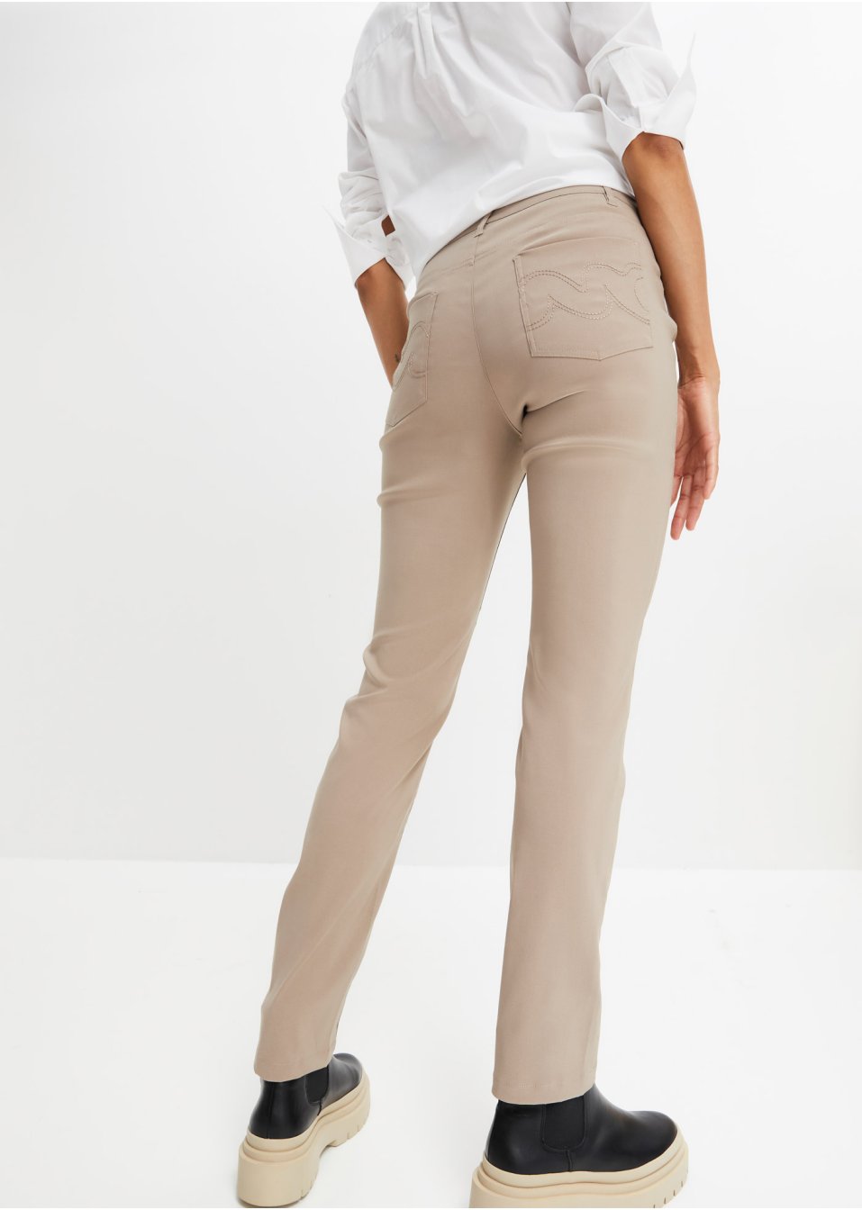 Pantalon extensible en bengaline, Straight