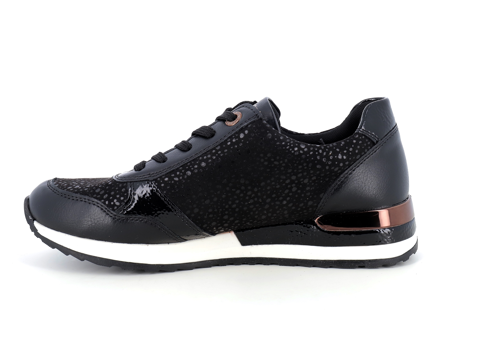 Remonte-R2548 Matières combinées Noir