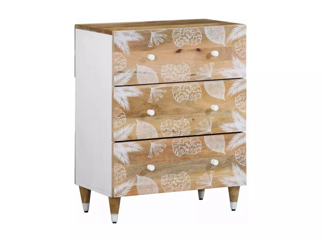 Buffet 60x33,5x75 cm bois de manguier massif