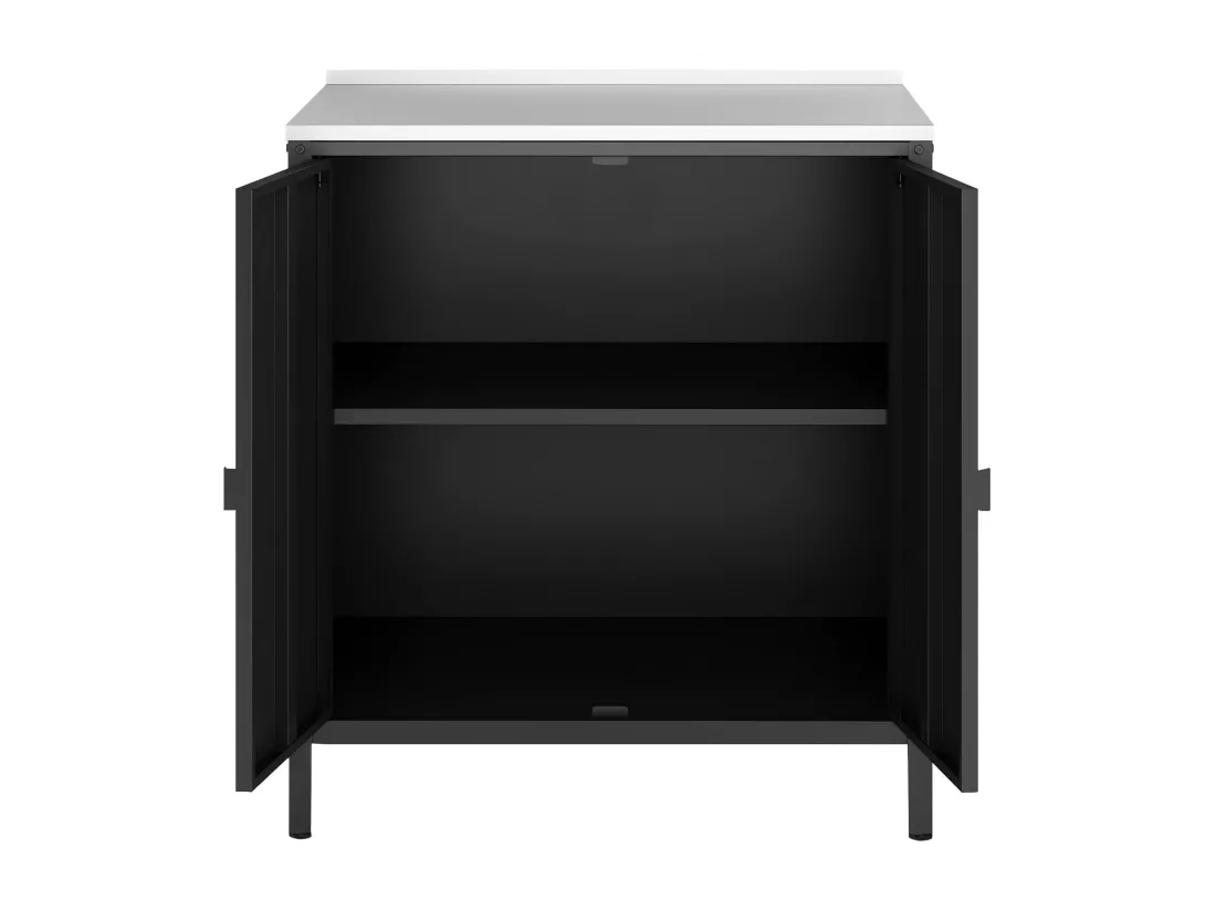 Armoire de jardin acier noire 80 x 50 x 92 cm 03_0006354