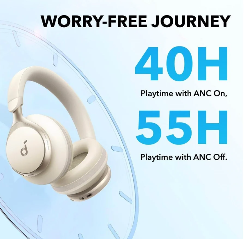 Anker - Høretelefoner - Soundcore Space One - Hvid