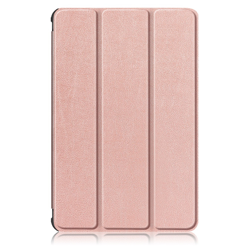 Samsung Galaxy Tab S8 / Tab S7 Leder Tasche Smart Case Hülle   S-Pen Halterung - Roségold / Schwarz