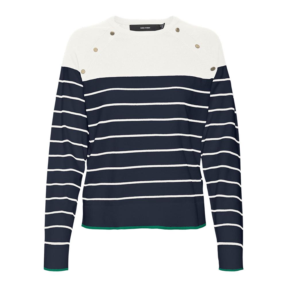 Vero Moda Pull Marinière Marine/Blanc Femme Vero Moda Alma