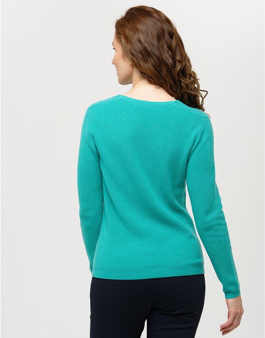 Pull vert laine cachemire