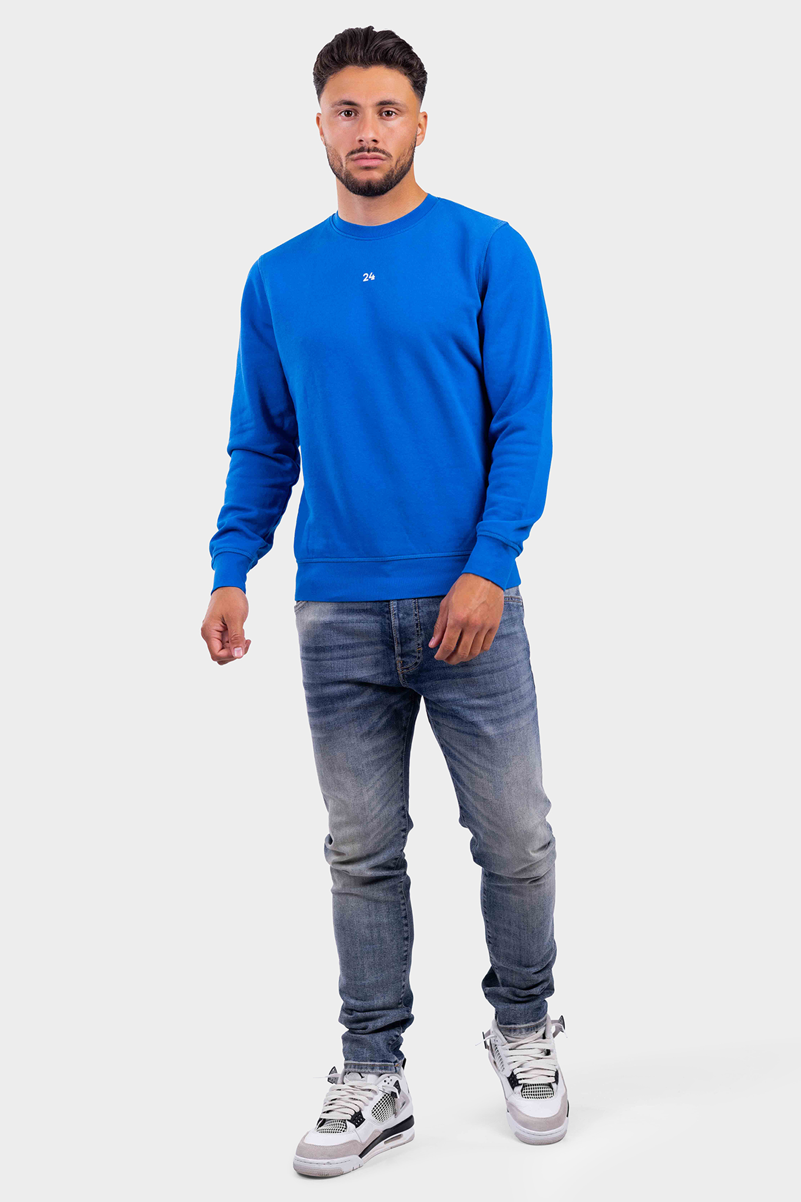 24 Uomo Universale Sweater Heren Kobalt Blauw