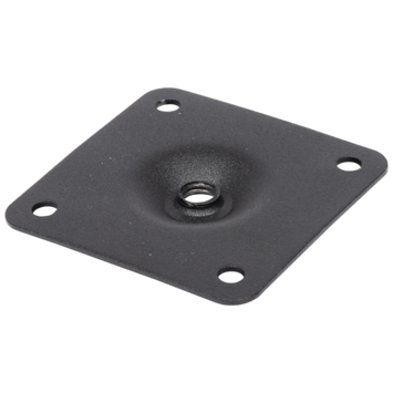 Duraline montageplaat voor meubelpoot zwart staal 6x6 cm