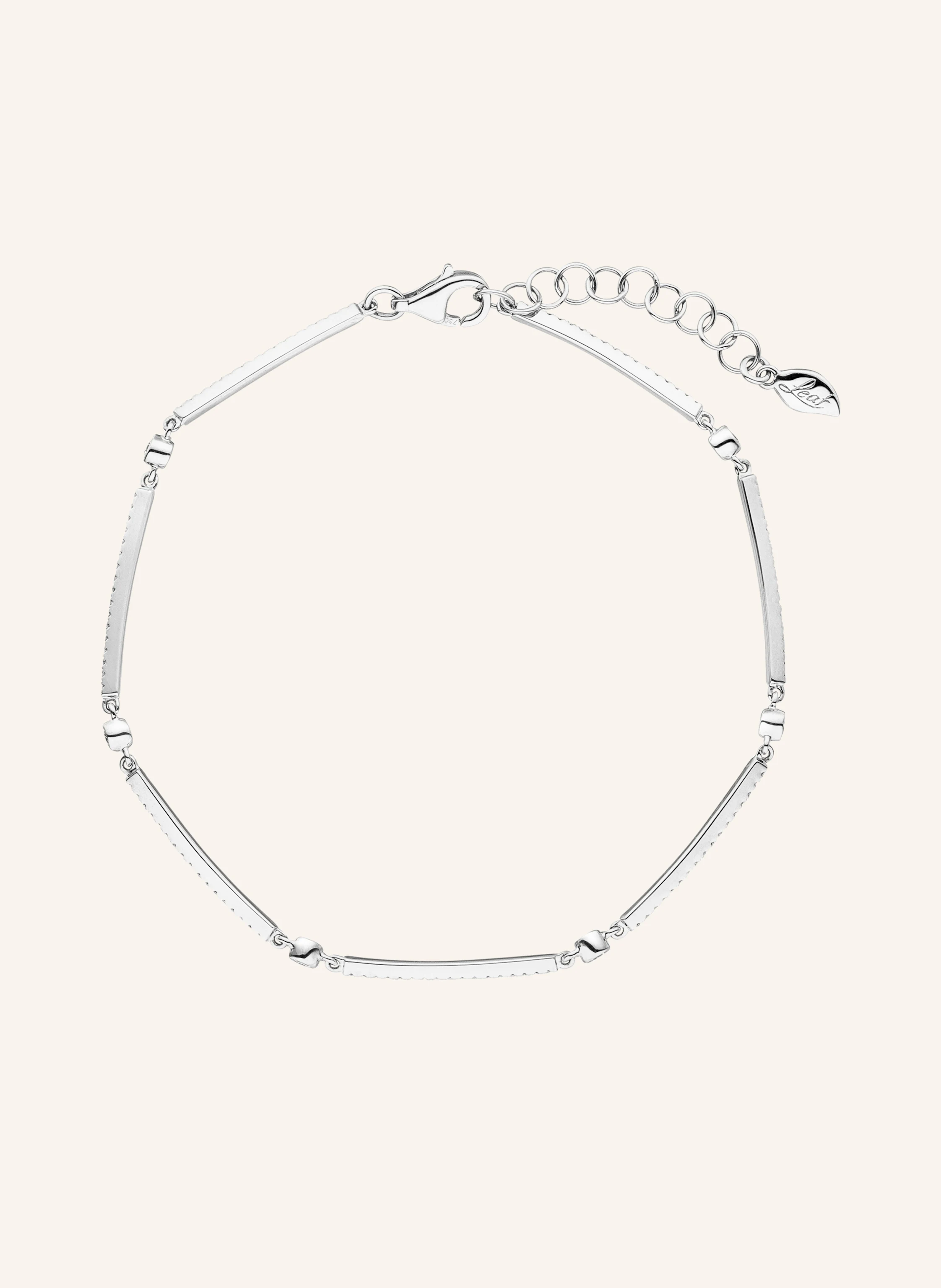 Leaf Armband BAR aus 18 Karat Weißgold mit Diamanten