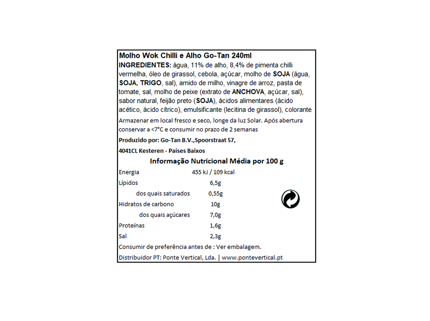 MOLHOS GO TAN CHILI E ALHO 240ML