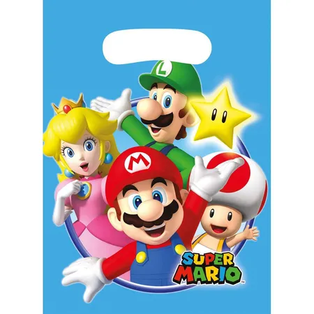 amscan Partytüten Super Mario, 8 Stück