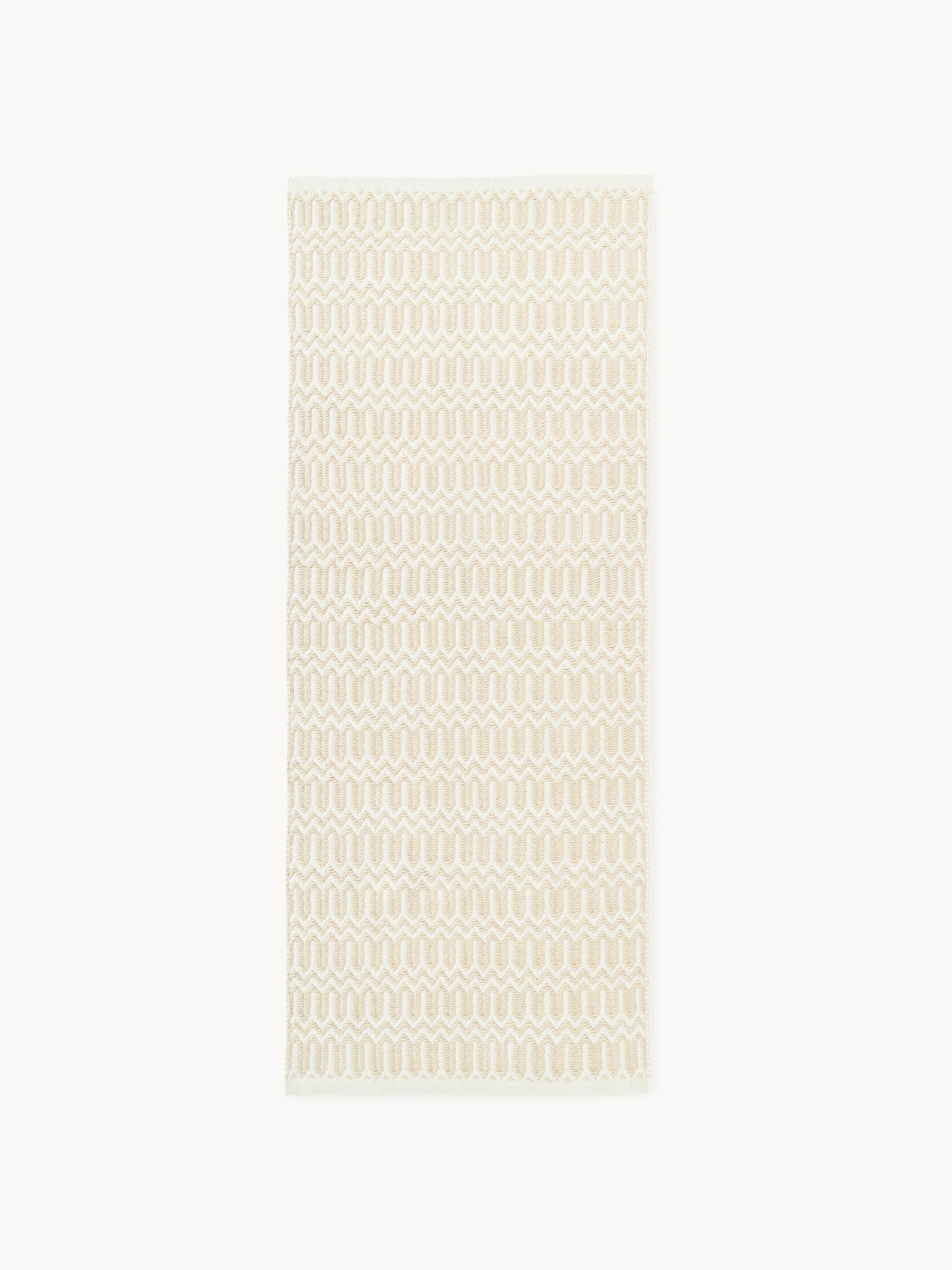 Handgeweven in- & outdoor loper Rune met geometrisch patroon